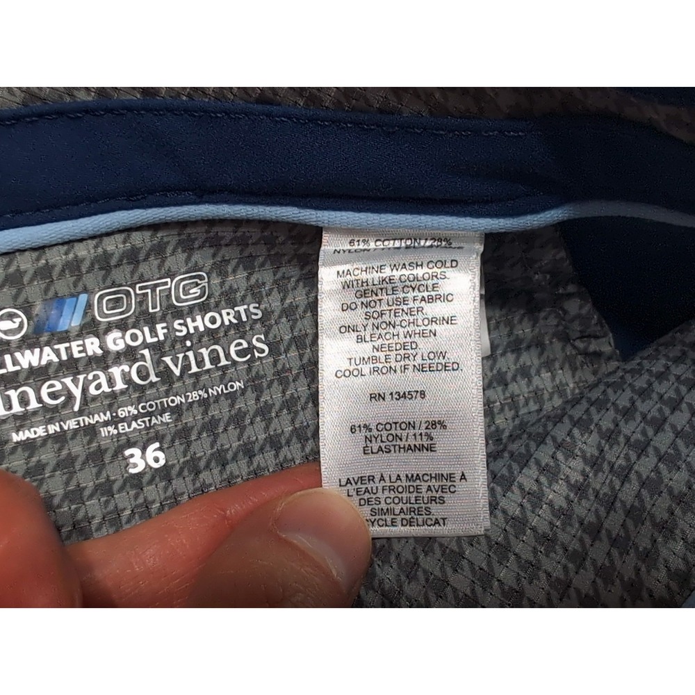 VINEYARD VINES OTG On the Go Stillwater Golf Shorts Navy Blue ~ 36 - Picture 4 of 7